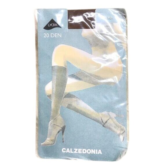CALZEDONIA Brown Lycra knee high stocking Women's One Size - Picture 1 of 6